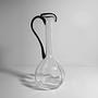 Vintage Murano Henkelvase mit schwarzem Glasgriff 2