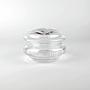 Art Deco Kristallglas-Deckeldose mit floralem Schliff 0