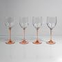 4 Luminarc Rosaline Weingläser mit rosa Stiel 0