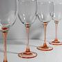 4 Luminarc Rosaline Weingläser mit rosa Stiel 2