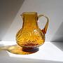 Vintage italienische Karaffe aus bernsteinfarbenem Glas 4