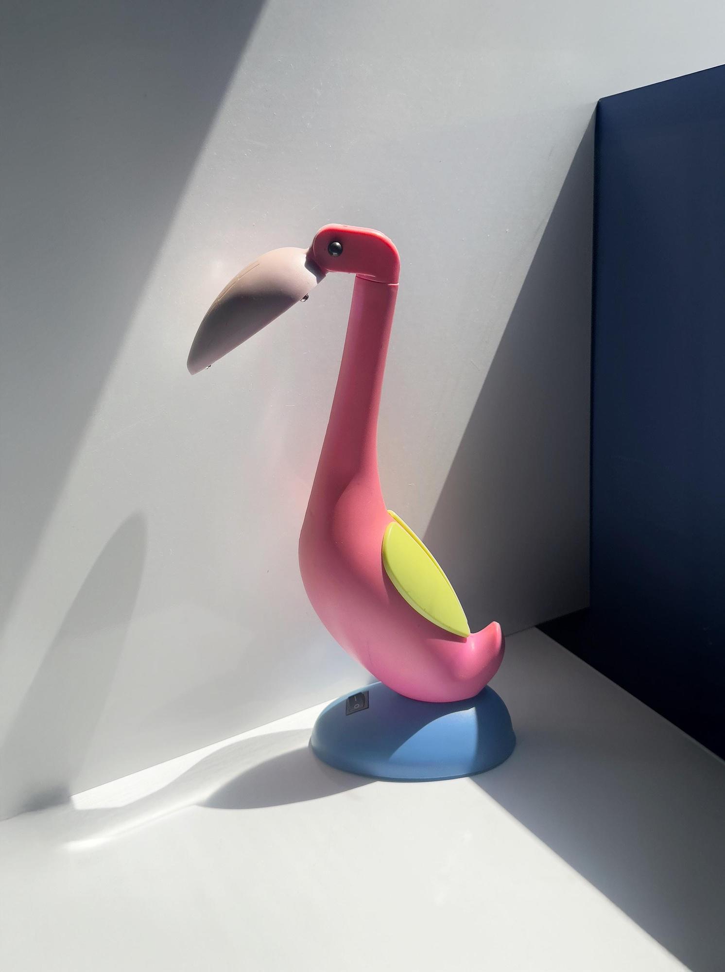 Vintage Flamingo Tischlampe in Pink 5