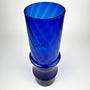 Vintage Glasvase in Kobaltblau mit Swirl, 1980er 2
