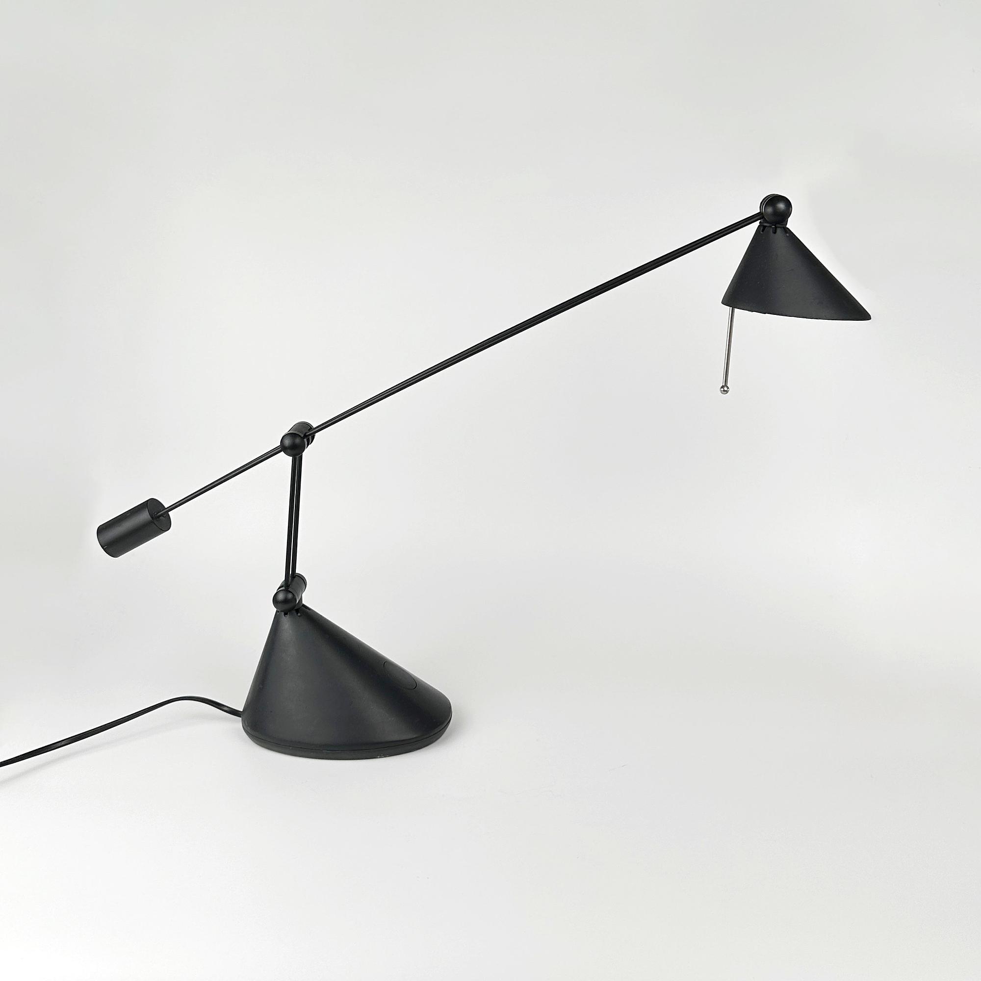 Vintage Anavil Italy Architektenlampe in Schwarz aus den 0