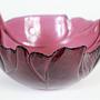 Vintage französische Glasschale in Violett 2