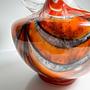 Opalina Fiorentina Henkelvase mit Swirl, Italien 1970er 4
