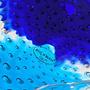 Vintage Murano Bullicante Glasschale in Türkis & Blau 2