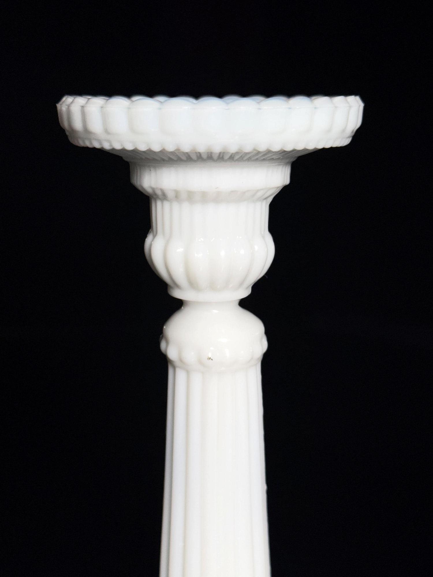 Vallérysthal Opalglas Kerzenhalter Modell 3343 3