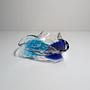 Vintage Murano Bullicante Glasschale in Türkis & Blau 3