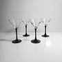 4 Luminarc Domino Martini-Gläser mit schwarzem Stiel 0