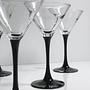 4 Luminarc Domino Martini-Gläser mit schwarzem Stiel 1