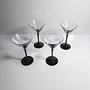 4 Luminarc Domino Martini-Gläser mit schwarzem Stiel 2
