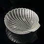 Vintage Glasschale in Muschelform, 1980er Art Deco Revival 1