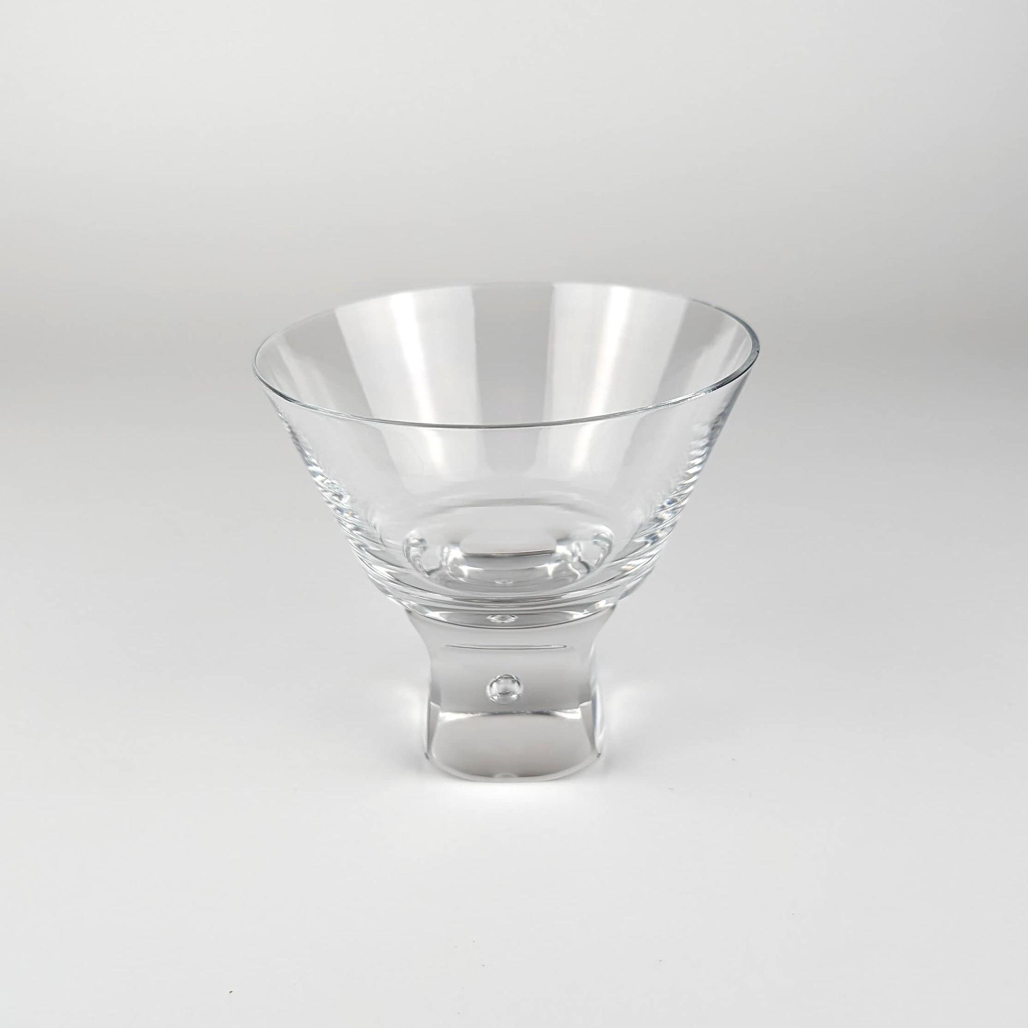 5 Vintage Kristallglas Dessertschalen mit Bubble-Fuß 2