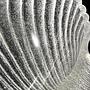 Vintage Glasschale in Muschelform, 1980er Art Deco Revival 2