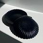 5 Arcoroc „Coquillage“ Muschelteller aus schwarzem Glas 2