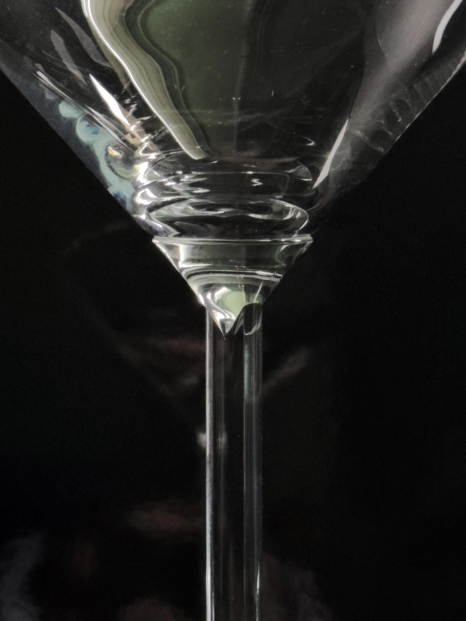 4 Vintage Martini-Gläser mit rechteckigem Stiel 2