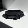 5 Arcoroc „Coquillage“ Muschelteller aus schwarzem Glas 1