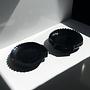 5 Arcoroc „Coquillage“ Muschelteller aus schwarzem Glas 3