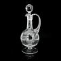 Vintage Mid Century Glas-Karaffe mit Swirl-Dekor 0
