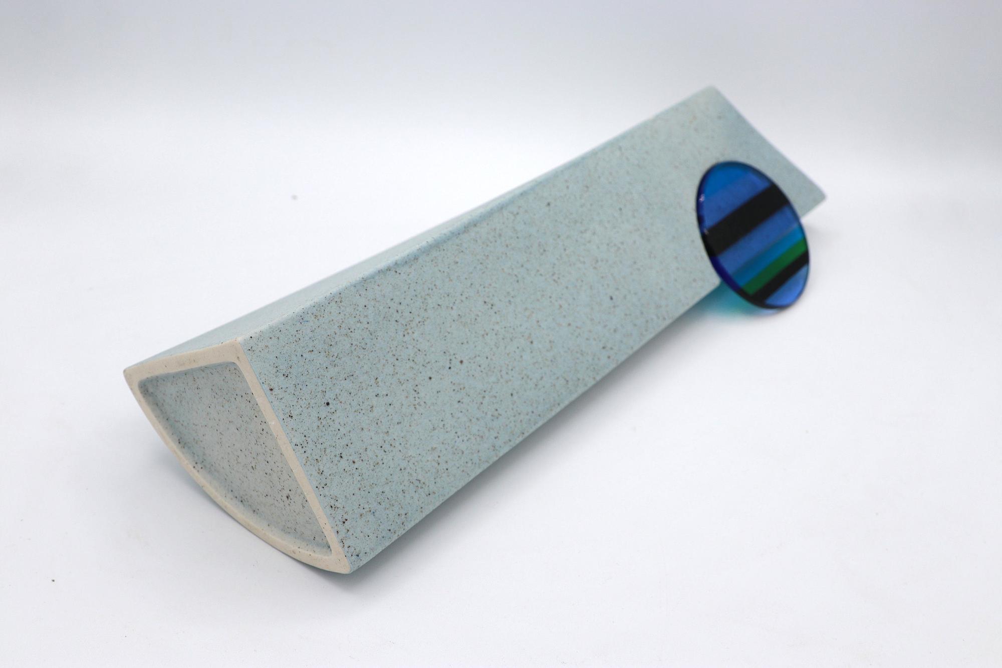 Lineasette Ceramiche Vase mit Glaselement 3