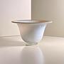 Vintage Murano Opalglas Schale in Creme & Beige 0