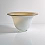 Vintage Murano Opalglas Schale in Creme & Beige 3