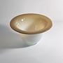 Vintage Murano Opalglas Schale in Creme & Beige 4