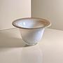 Vintage Murano Opalglas Schale in Creme & Beige 1