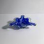Vintage italienischer Glas-Aschenbecher in Ultramarinblau 0