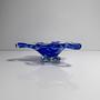 Vintage italienischer Glas-Aschenbecher in Ultramarinblau 3