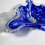 Vintage italienischer Glas-Aschenbecher in Ultramarinblau 2