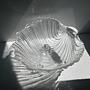 Große Vintage Glasschale in Muschelform 1