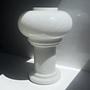 Vintage Murano Glas Pilzlampe mit Swirl 0