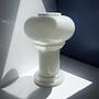 Vintage Murano Glas Pilzlampe mit Swirl 1