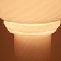 Vintage Murano Glas Pilzlampe mit Swirl 2