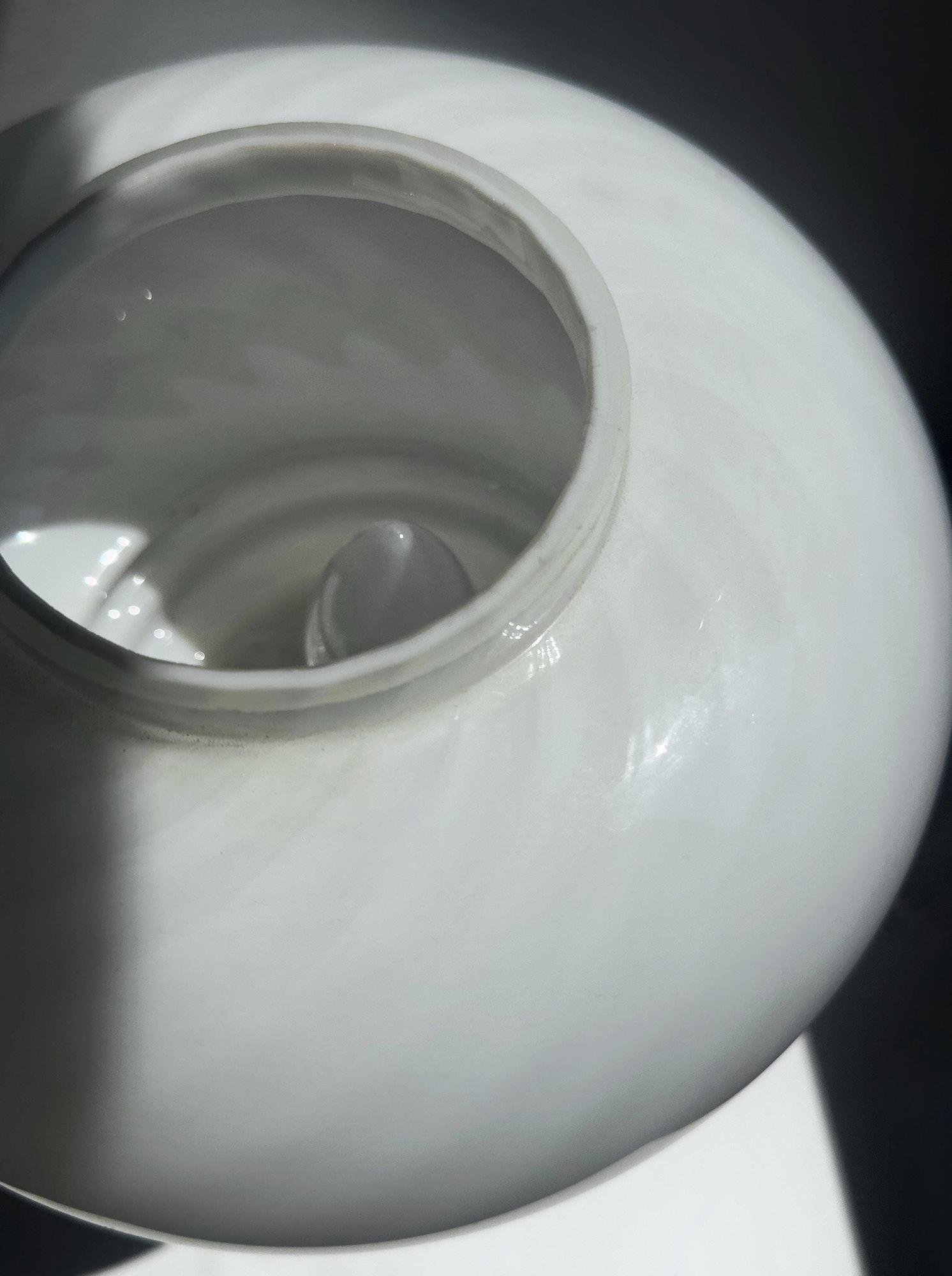 Vintage Murano Glas Pilzlampe mit Swirl 5