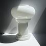 Vintage Murano Glas Pilzlampe mit Swirl 6