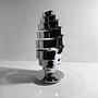 Vintage Space Age Chrom Tischlampe mit Spirale 0