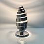 Vintage Space Age Chrom Tischlampe mit Spirale 1