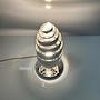 Vintage Space Age Chrom Tischlampe mit Spirale 3