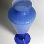 Große Vintage Murano Opalglas Vase in Kobaltblau 4
