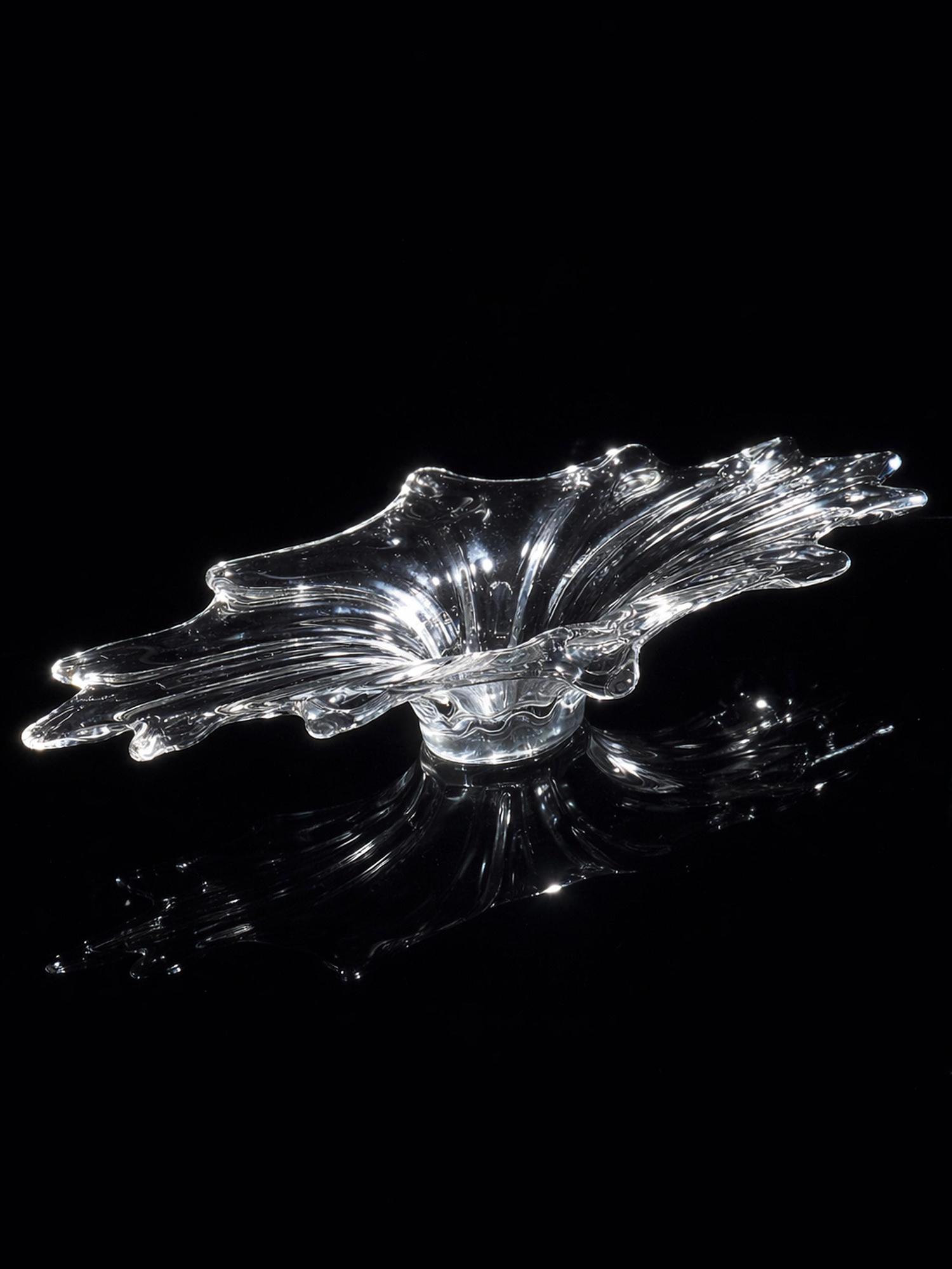 Große Vintage Murano Glasschale, 61 cm, Italien 1970er/80er 0