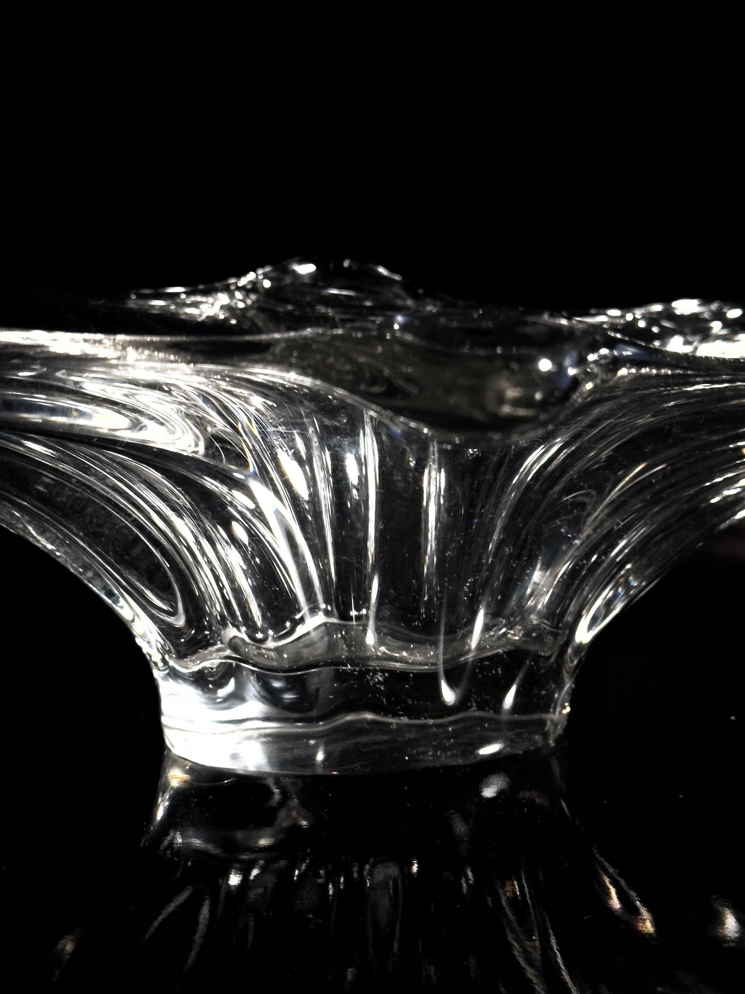 Große Vintage Murano Glasschale, 61 cm, Italien 1970er/80er 2