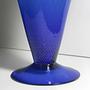 Große Vintage Murano Opalglas Vase in Kobaltblau 3