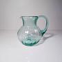 Vintage Glas-Karaffe in Mintgrün mit Swirl-Dekor 0