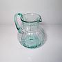 Vintage Glas-Karaffe in Mintgrün mit Swirl-Dekor 5