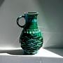 Übelacker Keramik Henkelvase 1651/20 in Grün und Türkis 1