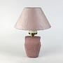 Vintage Tischlampe in Flieder und Gold 0