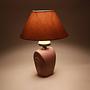 Vintage Tischlampe in Flieder und Gold 3